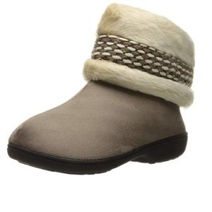 NEW Isotoner Women’s Erica Microsuede Boot Slipper